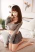 145cm 4ft9 Closed Eyes Silicone Sex Doll Sleepy Love Doll -Evelin